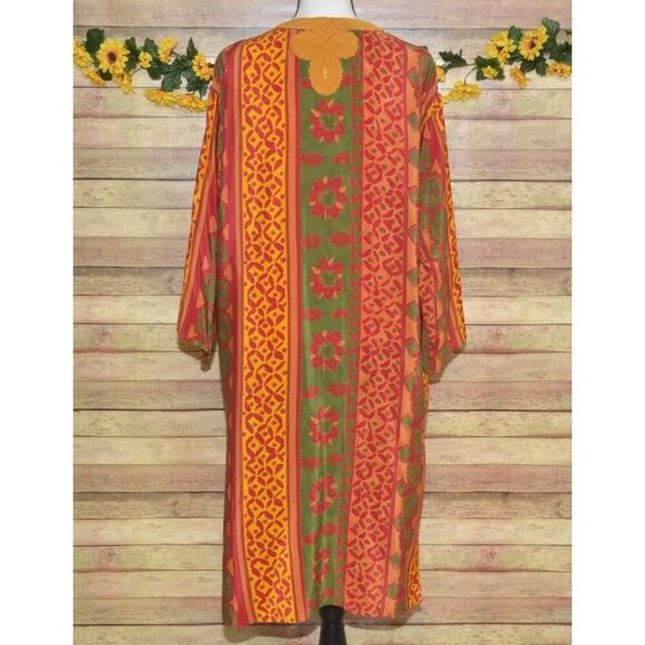 RARE Designer Oscar de la Renta 80's 2 PC Ensemble Silk Pants & Duster Size 10 - Picture 6 of 16